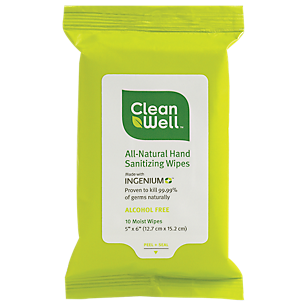 Natural & Alcohol Free Hand Sanitizing Wipes