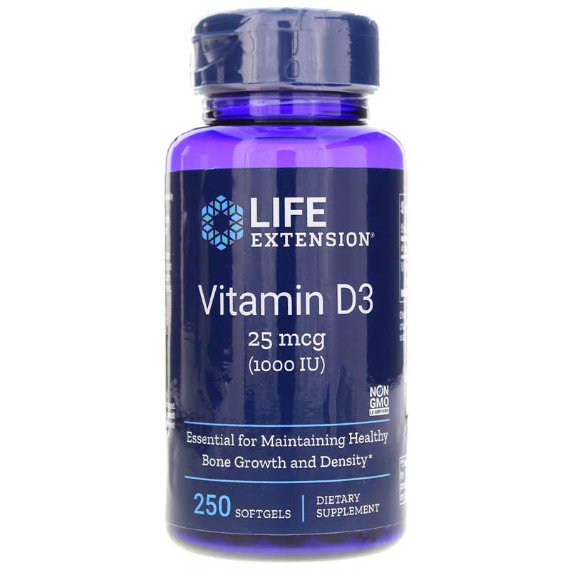 Life Extension Vitamin D3 1000 IU 250 Softgels