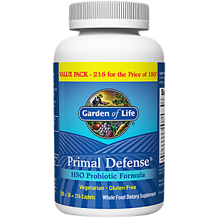 Primal Defense HSO Probiotic Formula - Hemostatic Soil Organism for Digestive Health (216 Caplets)