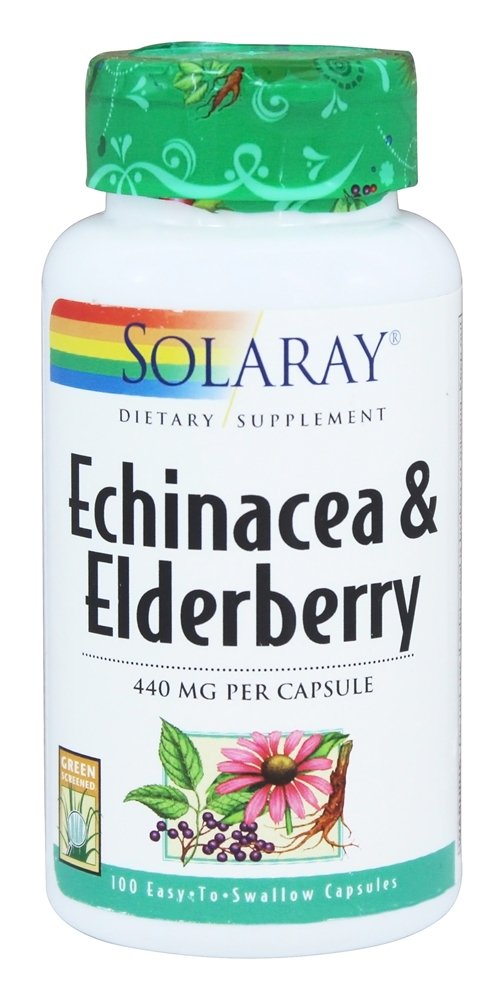 Solaray - Echinacea & Elderberry 440 mg. - 100 Capsules