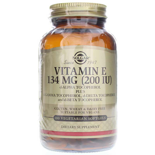 Solgar Vitamin E 134 Mg (200 IU) Vegetarian 100 Veg Softgels