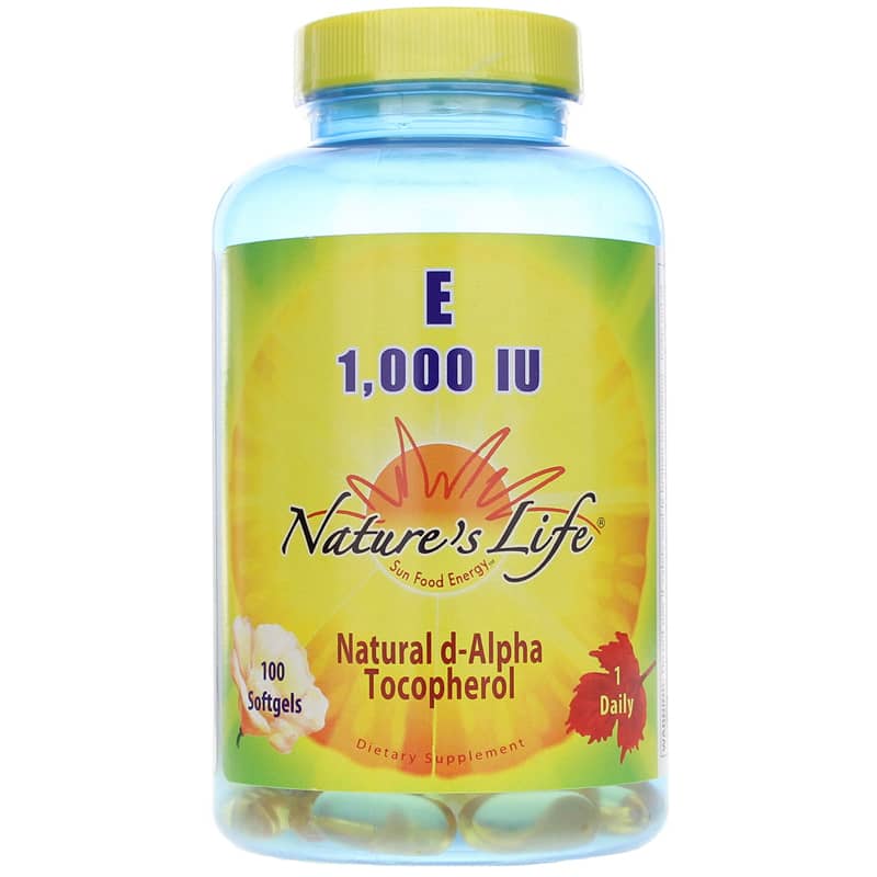 Natures Life E 1000 IU, 100 Softgels,
