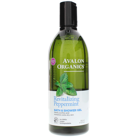 Avalon Organics Bath & Shower Gel Peppermint 12 Oz