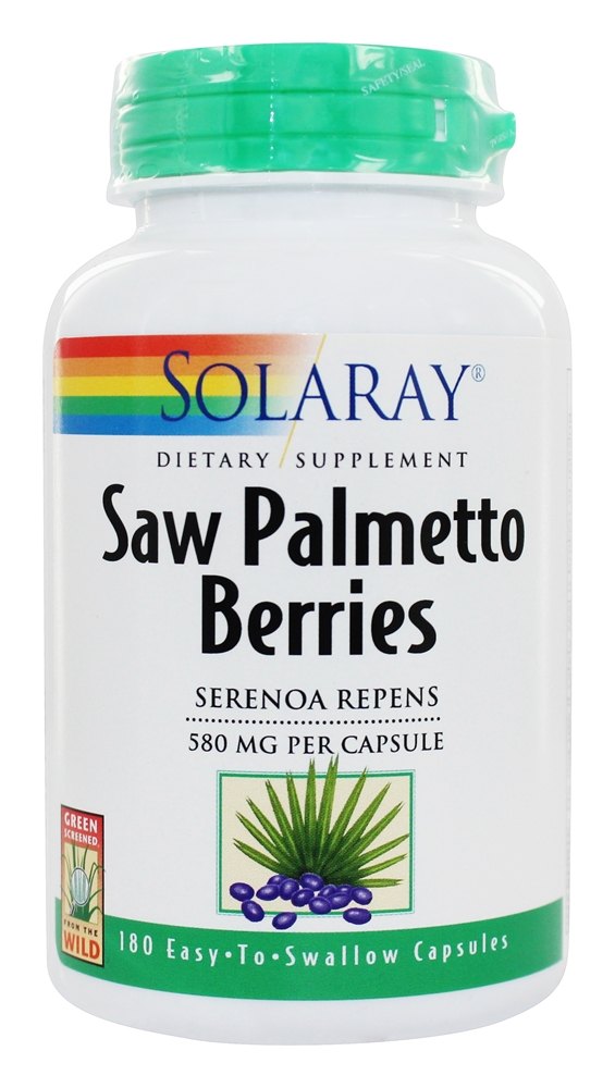 Solaray - Saw Palmetto Berries 580 mg. - 180 Capsules