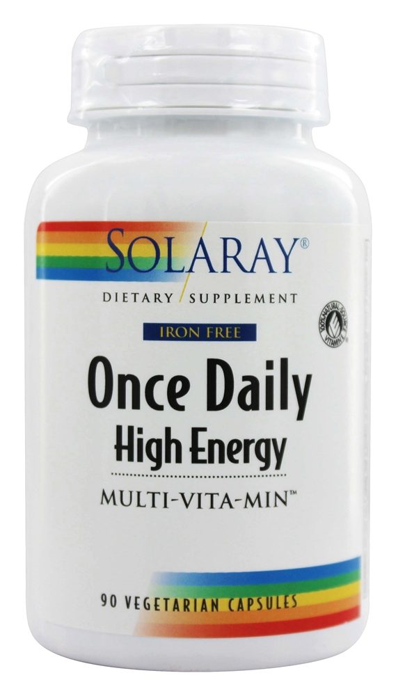 Solaray - Once Daily High Energy Multi-Vita-Min Iron-Free - 90 Capsules