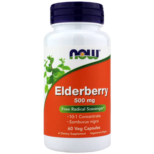 NOW Foods Elderberry 500 Mg 60 Veg Capsules