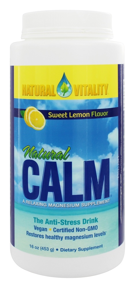 Natural Vitality - Natural Calm Magnesium Anti-Stress Drink Sweet Lemon Flavor - 16 oz.
