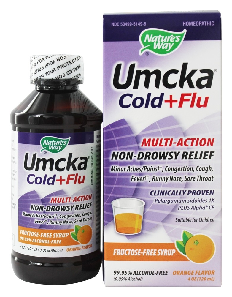 Nature's Way - Umcka Cold Flu Sugar-Free Syrup Orange - 4 oz.