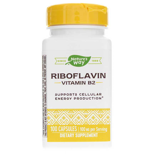 Natures Way Riboflavin Vitamin B2 100 Mg 100 Capsules