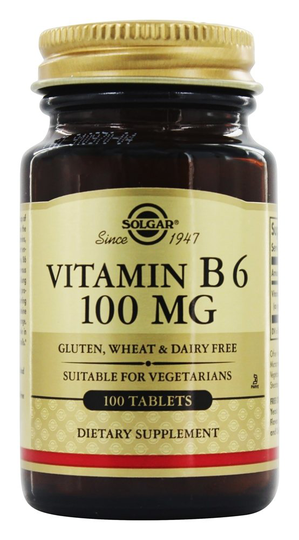 Solgar - Vitamin B6 100 mg. - 100 Tablets