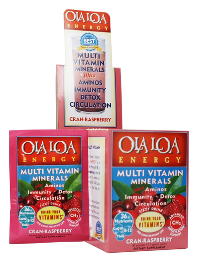 Ola Loa - Energy Multi Vitamin Effervescent Cran-Raspberry - 30 Packet(s)