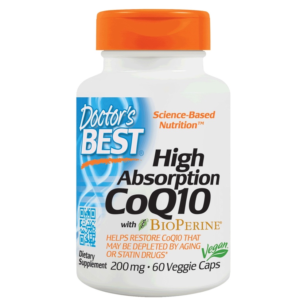 Doctor's Best - High Absorption CoQ10 with BioPerine 200 mg. - 60 Vegetarian Capsules