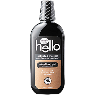 Activated Charcoal Extra Freshening Mouthwash - Natural Fresh Mint & Coconut Oil (16 Fluid Ounces)