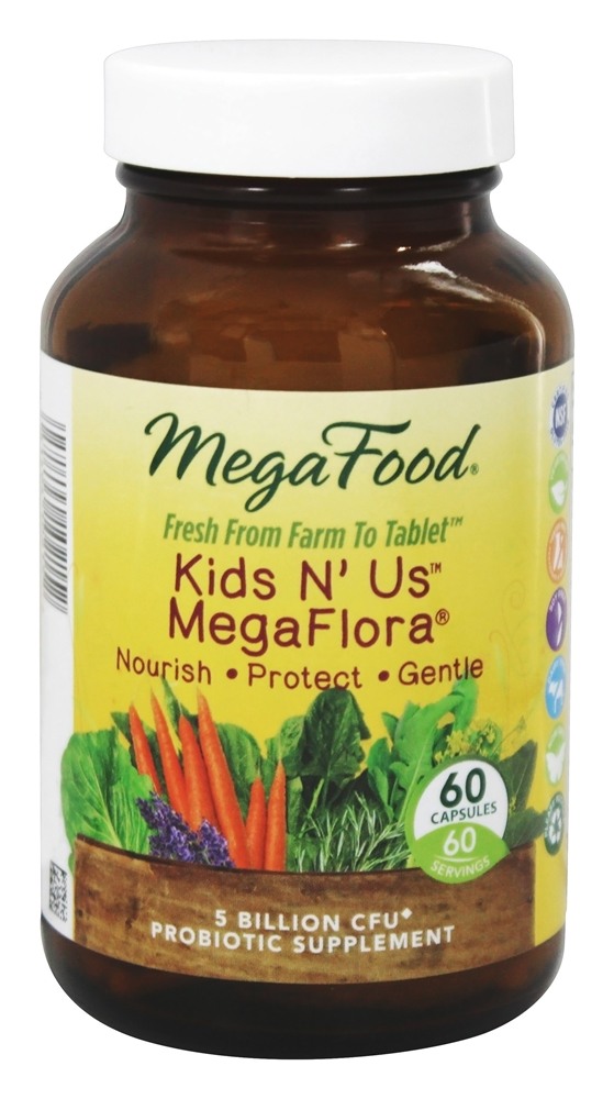 MegaFood - DailyFoods Kids N' Us MegaFlora - 60 Vegetarian Capsules