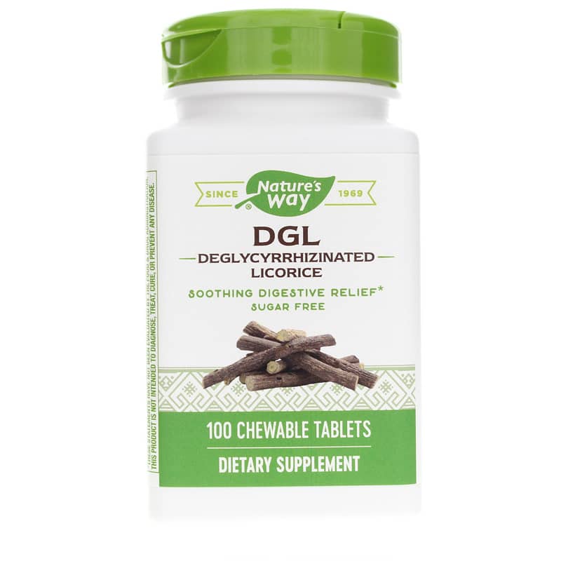 Natures Way DGL Sugar Free 100 Tablets
