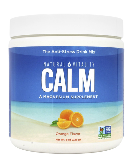 Natural Vitality - Natural Calm Magnesium Anti-Stress Drink Orange Flavor - 8 oz.
