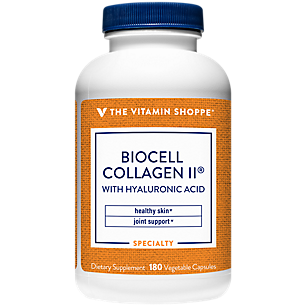 BioCell Collagen II with Hyaluronic Acid - Skin & Joint Health - 1,000 MG (180 Vegetable Capsules)