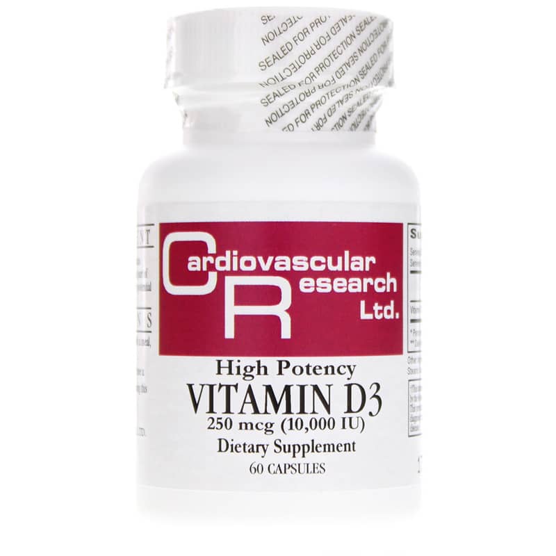Cardiovascular Research High Potency Vitamin D3 10,000 IU 60 Capsules