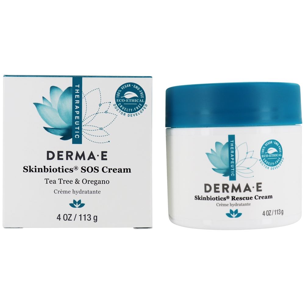 DERMA-E - Skinbiotics SOS Cream Tea Tree & Oregano - 4 oz.
