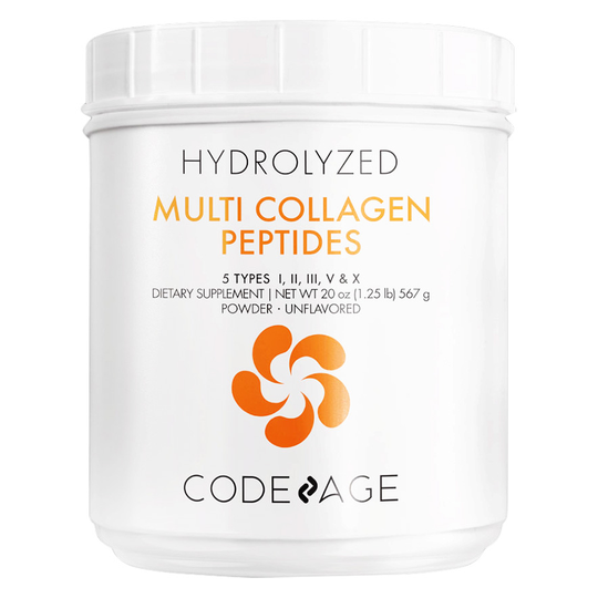 Codeage - Multi Collagen Peptides Type I II III V and X Powder Unflavored - 20 oz.