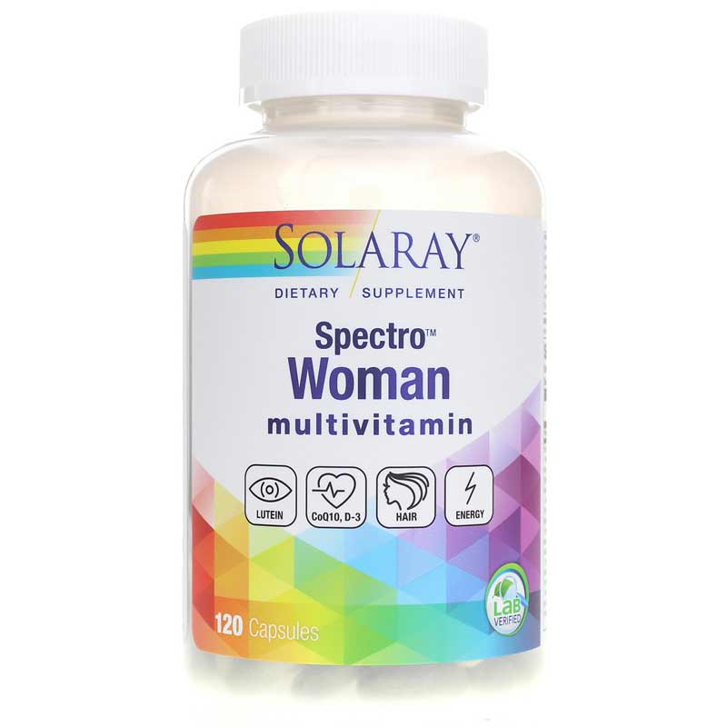 Solaray Spectro Multi-Vita-Min, Woman Formula 120 Capsules