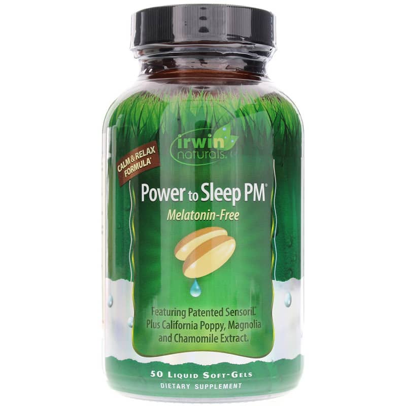 Irwin Naturals Power to Sleep PM Melatonin-Free 50 Liquid Softgels
