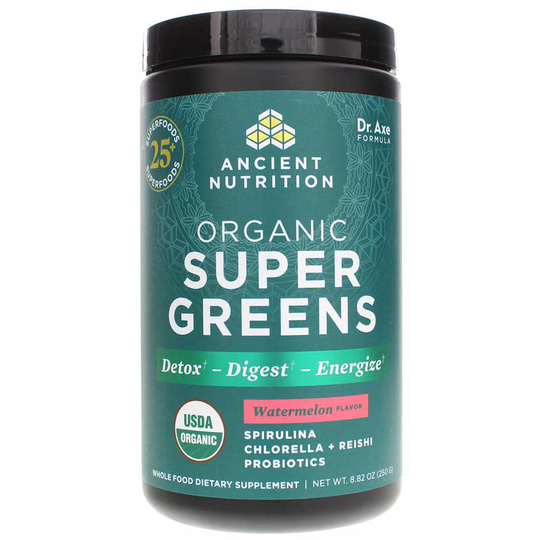 Ancient Nutrition Organic Super Greens Watermelon 8.82 Oz