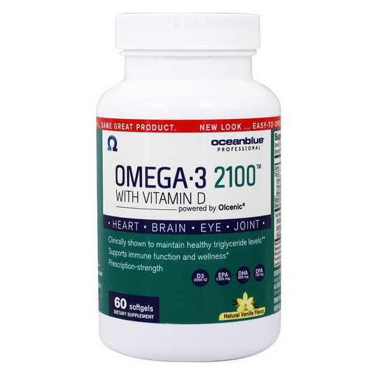 Oceanblue - Professional Omega-3 with Vitamin D Natural Vanilla Flavor 2100 mg. - 60 Softgels