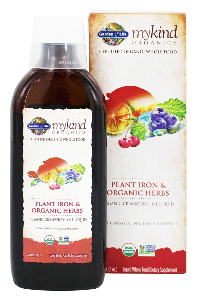 Garden of Life - mykind Organics Plant Iron & Organic Herbs liquid - 8 oz.