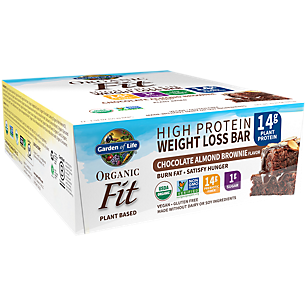 Fit Organic Plant-Based High Protein Bar - Chocolate Almond Brownie (12 Bars)
