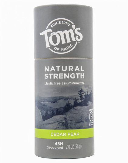 Tom's of Maine - Men's Natural Strength Plastic-Free Aluminum-Free Deodorant Cedar Peak - 2 oz.