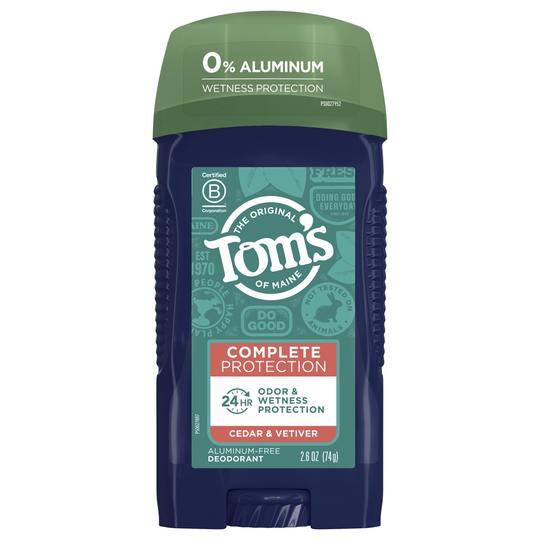 Tom's of Maine - Complete Protection Men's Deodorant Cedar & Vetiver - 2.6 oz.