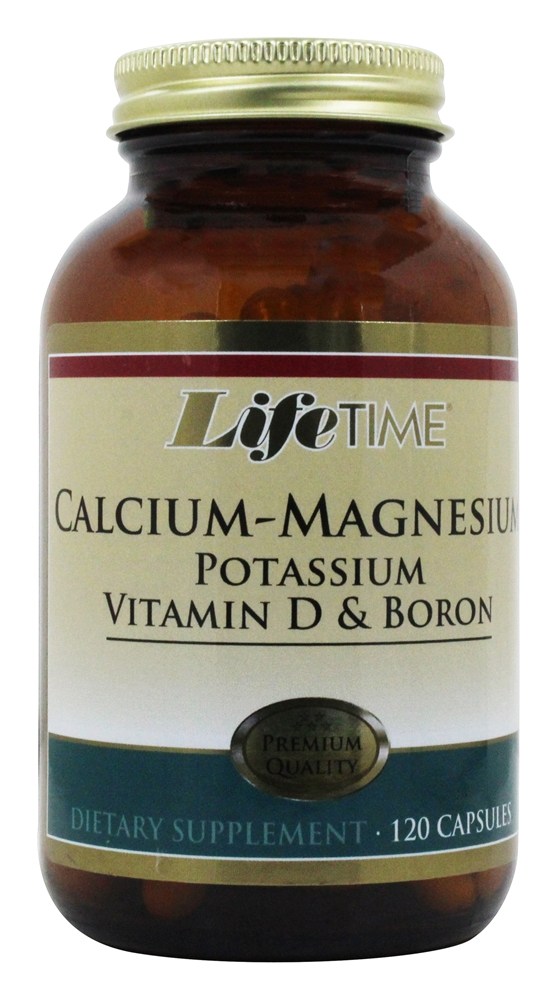 LifeTime Vitamins - Calcium Magnesium Potassium Vitamin D & Boron - 120 Capsules