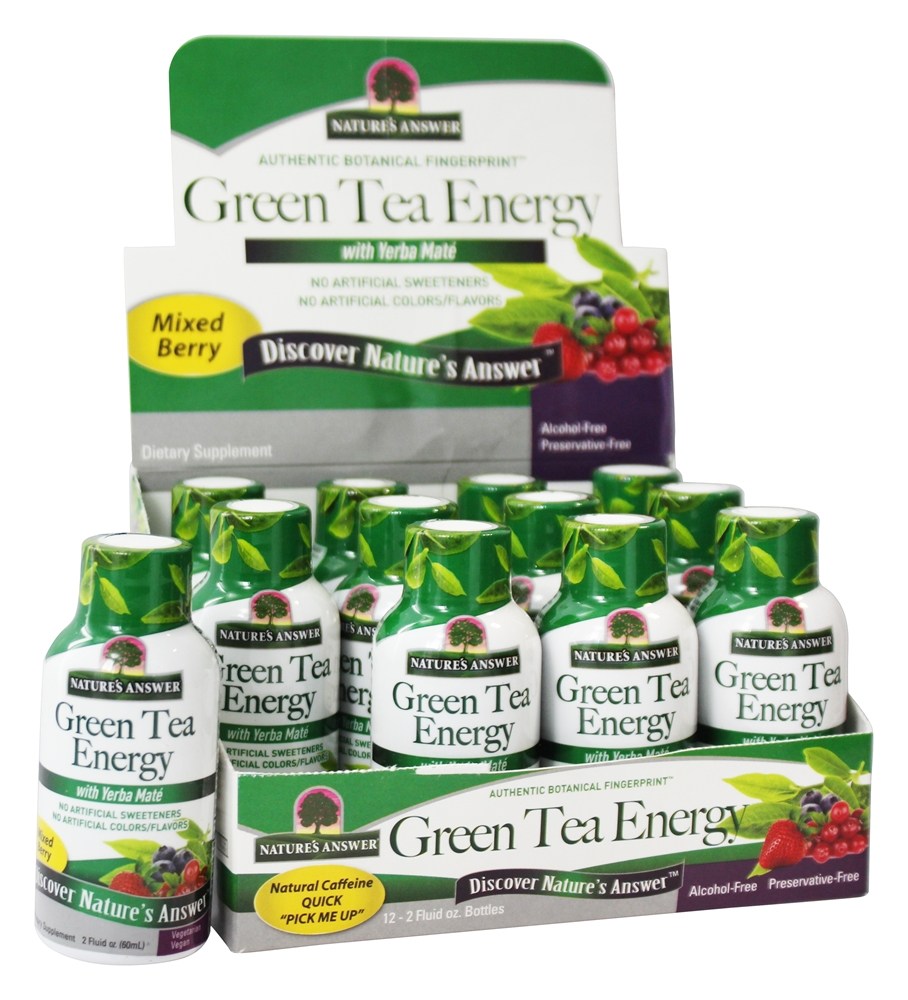 Nature's Answer - Green Tea Energy with Yerba Mate Mixed Berry - 2 fl. oz.
