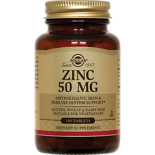 Zinc - Antioxidant, Skin & Immune System Support - 50 MG (100 Tablets)