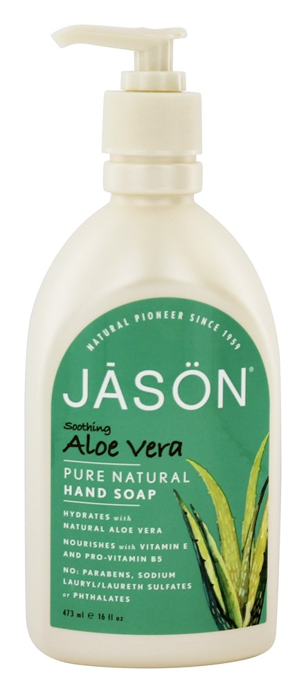 JASON Natural Products - Satin Hand Soap Natural Aloe Vera - 16 fl. oz.