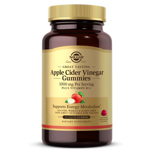 Solgar Apple Cider Vinegar Gummies plus Vitamin B12 50 Gummies