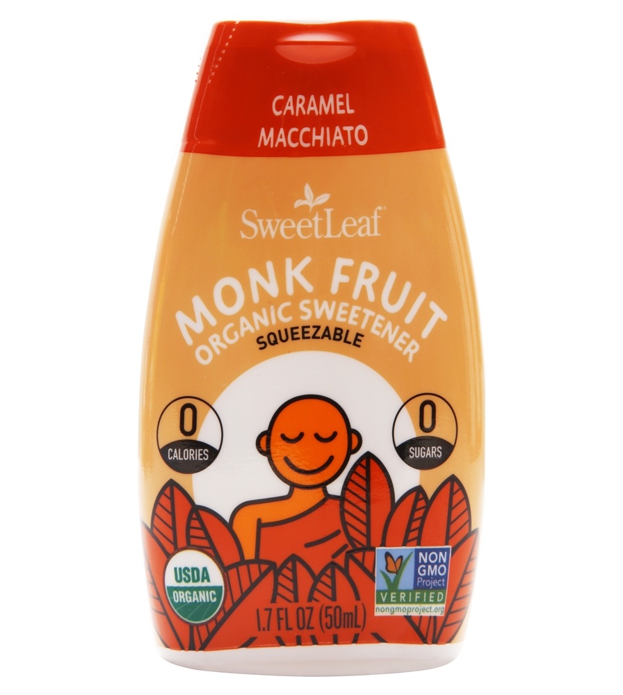 SweetLeaf - Monk Fruit Squeezable Liquid Organic Sweetener Caramel Macchiato - 1.7 fl. oz.