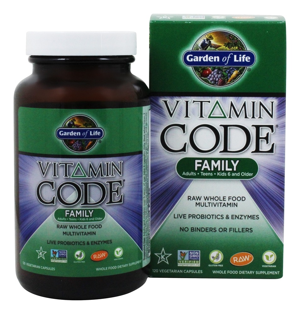 Garden of Life - Vitamin Code Family Multi Formula - 120 Vegetarian Capsules