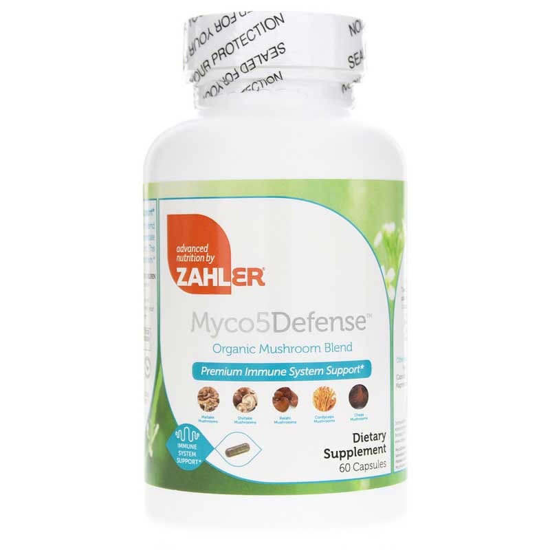 Zahler Myco5Defense Organic Mushroom Blend 60 Capsules