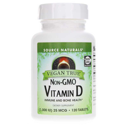 Source Naturals Vegan True Non-GMO Vitamin D 120 Tablets