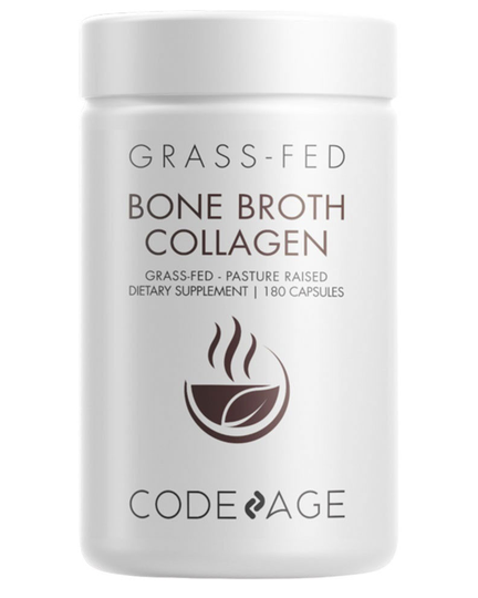 Codeage - Bone Broth Collagen Formula Grass Fed Pasture Raised - 180 Capsules