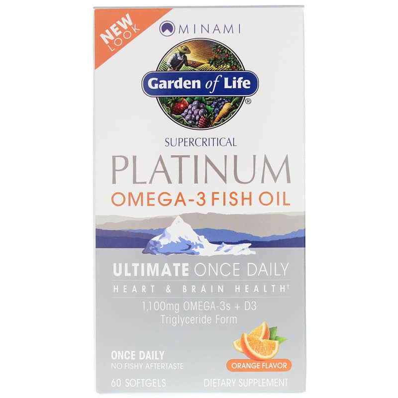 Garden of Life Minami Platinum Omega-3 Fish Oil + D3 Orange 60 Softgels