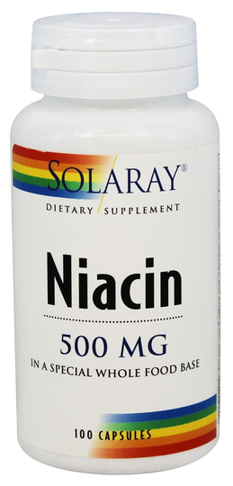 Solaray - Niacin 500 mg. - 100 Capsules