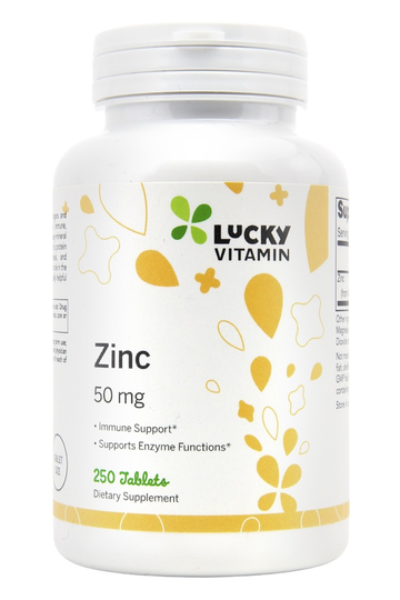 LuckyVitamin - Zinc Gluconate (Value Size) 50 mg. - 250 Tablets