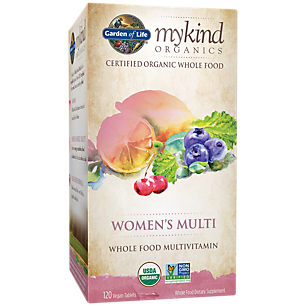 mykind Organics Whole Food Multivitamin for Women (120 Vegan Tablets)