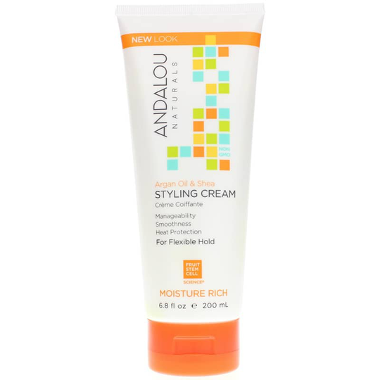 Andalou Naturals Argan Oil & Shea Styling Cream 6.8 Oz