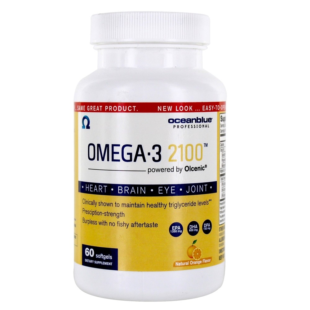 Oceanblue - Omega-3 2100 Powered by Olcenic Natural Orange Flavor 2100 mg. - 60 Softgels