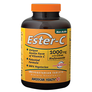 Ester-C with Citrus Bioflavonoids - Non-Acidic Form of Vitamin C - 1,000 MG (180 Vegetarian Tablets)