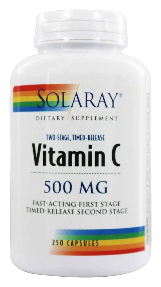 Solaray - Vitamin C Two-Stage Timed-Release 500 mg. - 250 Capsules